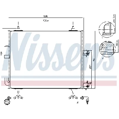 Kondenzator, klima-uređaj NISSENS NIS 94609 IC-9D296E