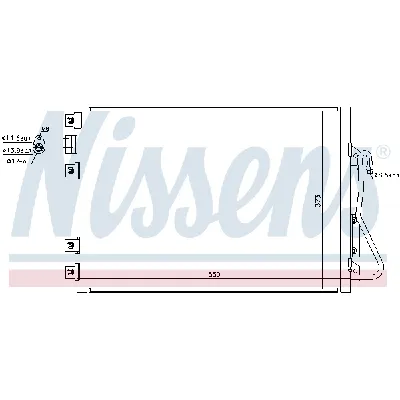 Kondenzator, klima-uređaj NISSENS NIS 94657 IC-A35A53