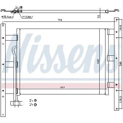 Kondenzator, klima-uređaj NISSENS NIS 94682 IC-A73AEA