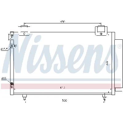 Kondenzator, klima-uređaj NISSENS NIS 94730 IC-A95ED0
