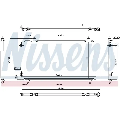 Kondenzator, klima-uređaj NISSENS NIS 94740 IC-A95ECD