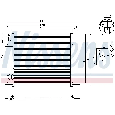 Kondenzator, klima-uređaj NISSENS NIS 94800 IC-B3BCAC