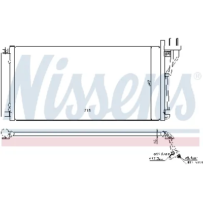 Kondenzator, klima-uređaj NISSENS NIS 94804 IC-A95EB2