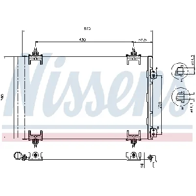 Kondenzator, klima-uređaj NISSENS NIS 94826 IC-A95EA1
