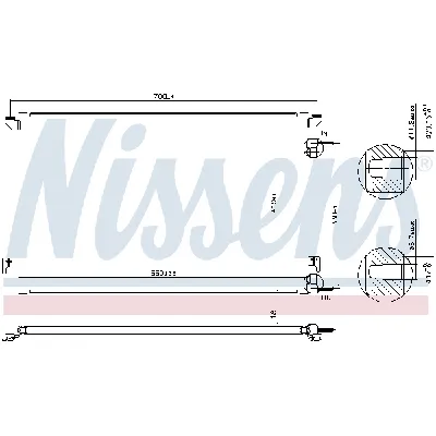Kondenzator, klima-uređaj NISSENS NIS 94852 IC-A95E8B