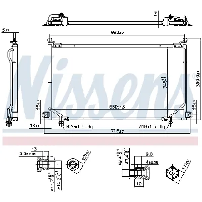 Kondenzator, klima-uređaj NISSENS NIS 94863 IC-A95E83