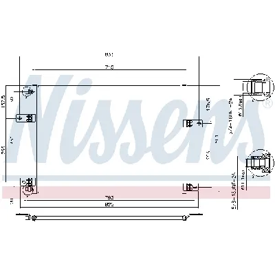 Kondenzator, klima-uređaj NISSENS NIS 94912 IC-AF47E5