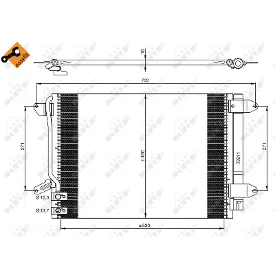 Kondenzator, klima-uređaj NRF NRF 350028 IC-D0B3D4