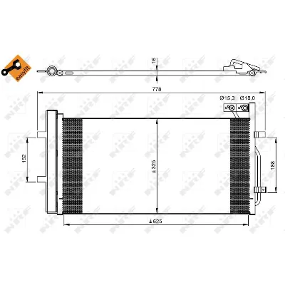 Kondenzator, klima-uređaj NRF NRF 350029 IC-D0DF82
