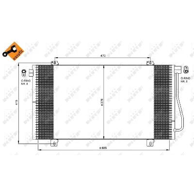 Kondenzator, klima-uređaj NRF NRF 350030 IC-D0DF83