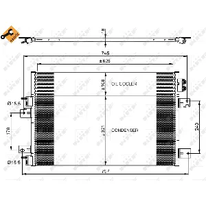 Kondenzator, klima-uređaj NRF NRF 350031 IC-D0DF84