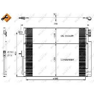Kondenzator, klima-uređaj NRF NRF 350038 IC-D0DF8B