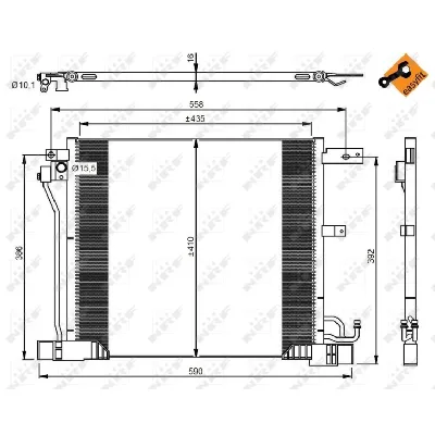 Kondenzator, klima-uređaj NRF NRF 350040 IC-D0DF8D