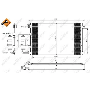 Kondenzator, klima-uređaj NRF NRF 350042 IC-D0DF8F