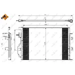 Kondenzator, klima-uređaj NRF NRF 350044 IC-D09BE2