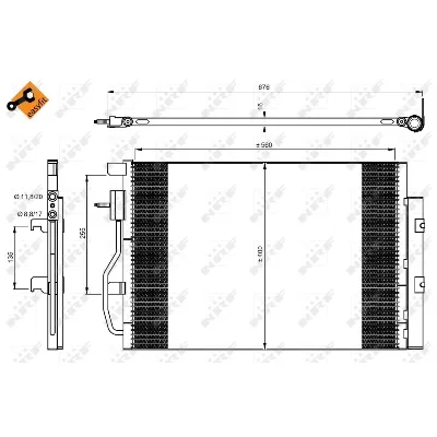 Kondenzator, klima-uređaj NRF NRF 350044 IC-D09BE2