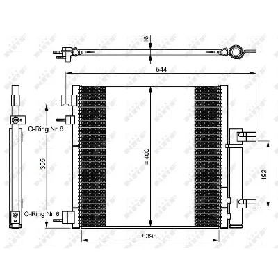 Kondenzator, klima-uređaj NRF NRF 350048 IC-D201B8