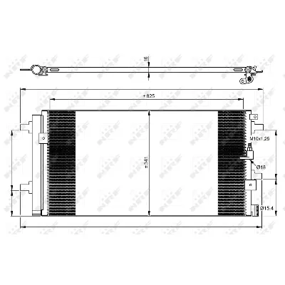 Kondenzator, klima-uređaj NRF NRF 350060 IC-D4BD4E