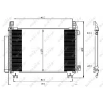 Kondenzator, klima-uređaj NRF NRF 350062 IC-D4BD58