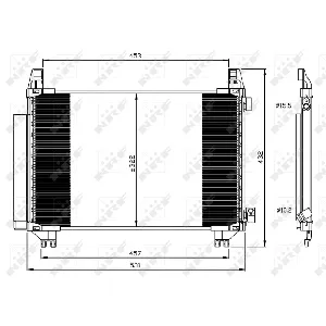 Kondenzator, klima-uređaj NRF NRF 350062 IC-D4BD58