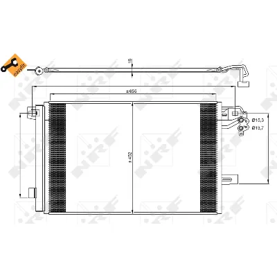 Kondenzator, klima-uređaj NRF NRF 350064 IC-D4BD68