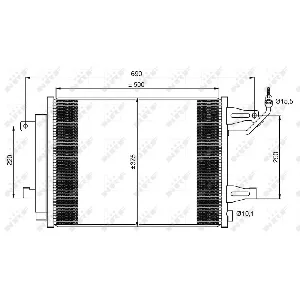 Kondenzator, klima-uređaj NRF NRF 350073 IC-D3968D