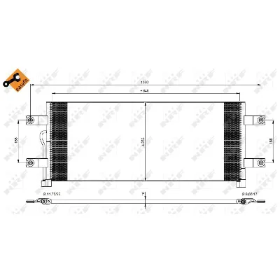 Kondenzator, klima-uređaj NRF NRF 350075 IC-D36B0A