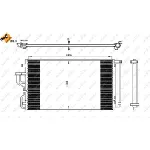 Kondenzator, klima-uređaj NRF NRF 350078 IC-D60A86
