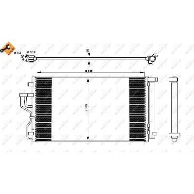 Kondenzator, klima-uređaj NRF NRF 350078 IC-D60A86