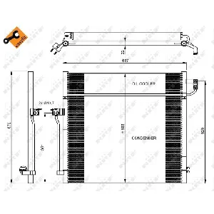 Kondenzator, klima-uređaj NRF NRF 350080 IC-D7275A