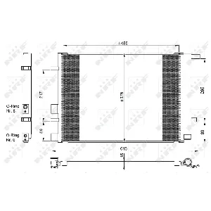 Kondenzator, klima-uređaj NRF NRF 350095 IC-D81809
