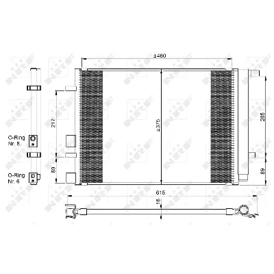Kondenzator, klima-uređaj NRF NRF 350095 IC-D81809