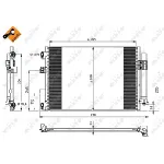 Kondenzator, klima-uređaj NRF NRF 350210 IC-D83830