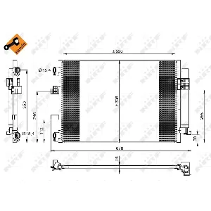 Kondenzator, klima-uređaj NRF NRF 350210 IC-D83830