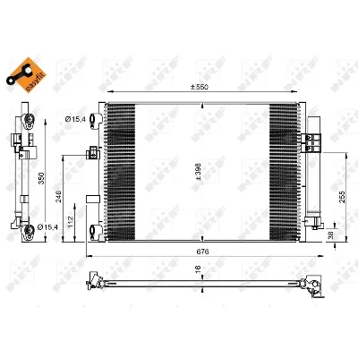 Kondenzator, klima-uređaj NRF NRF 350210 IC-D83830