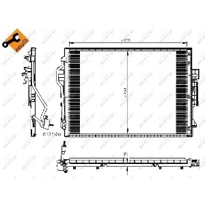 Kondenzator, klima-uređaj NRF NRF 350218 IC-DB1492