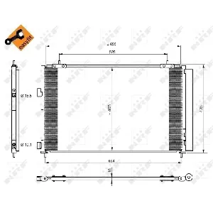 Kondenzator, klima-uređaj NRF NRF 350222 IC-DC9B31