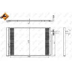 Kondenzator, klima-uređaj NRF NRF 350224 IC-DCC7CA