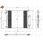 Kondenzator, klima-uređaj NRF NRF 350226 IC-DCC7CC