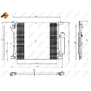 Kondenzator, klima-uređaj NRF NRF 350226 IC-DCC7CC