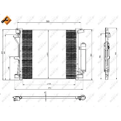 Kondenzator, klima-uređaj NRF NRF 350226 IC-DCC7CC