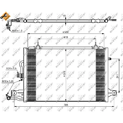 Kondenzator, klima-uređaj NRF NRF 35031 IC-AE53AE