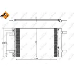 Kondenzator, klima-uređaj NRF NRF 350323 IC-DD77B3