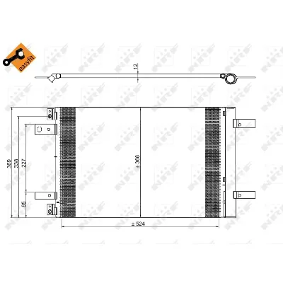 Kondenzator, klima-uređaj NRF NRF 350323 IC-DD77B3