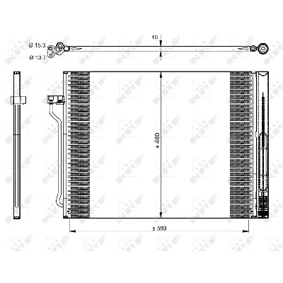 Kondenzator, klima-uređaj NRF NRF 350325 IC-DD77B5