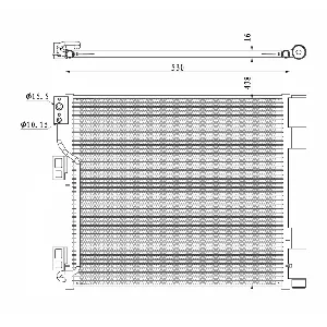 Kondenzator, klima-uređaj NRF NRF 350327 IC-DD77B7