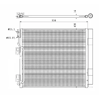 Kondenzator, klima-uređaj NRF NRF 350327 IC-DD77B7
