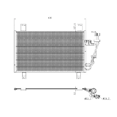 Kondenzator, klima-uređaj NRF NRF 350361 IC-G0K3MO