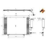 Kondenzator, klima-uređaj NRF NRF 350395 IC-E60B05