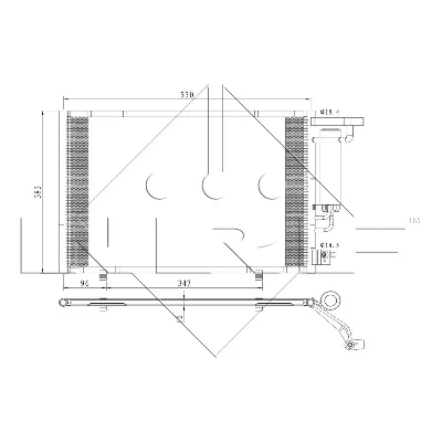 Kondenzator, klima-uređaj NRF NRF 350396 IC-E60B06